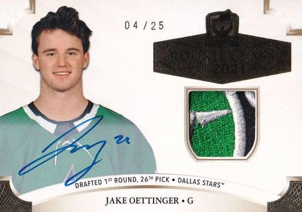 AUTO RC patch karta JAKE OETTINGER 20-21 UD The CUP Rookie Class of 2021 /25